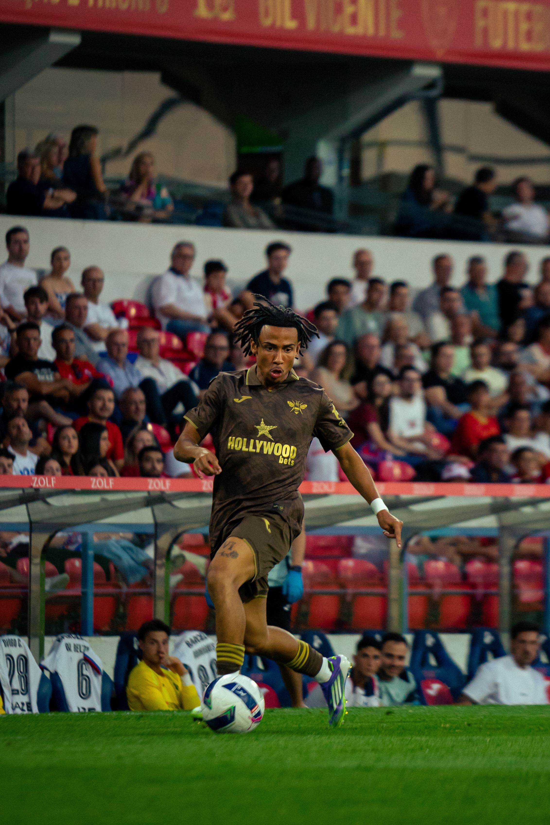 Football player in action